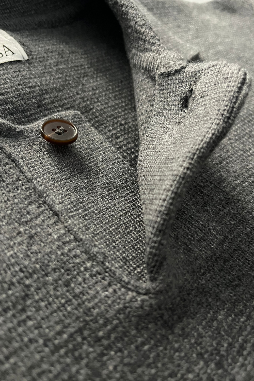 Sweater de Punto Grueso Gris