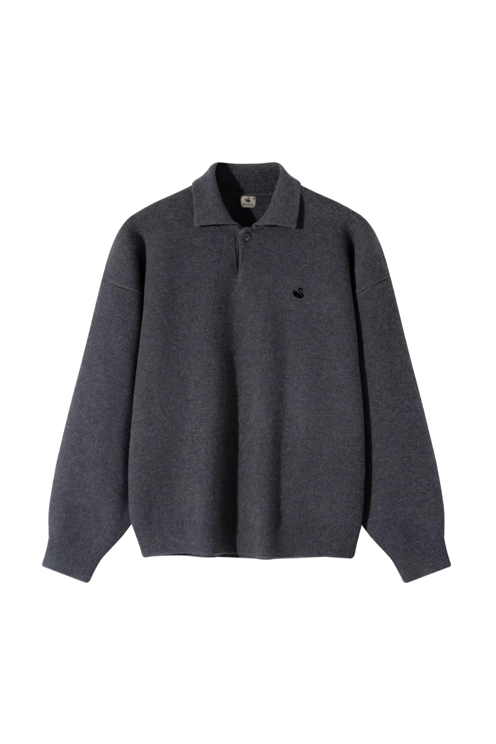 Sweater de Punto Grueso Gris