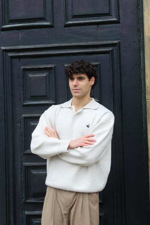 Sweater de Punto Grueso Beige
