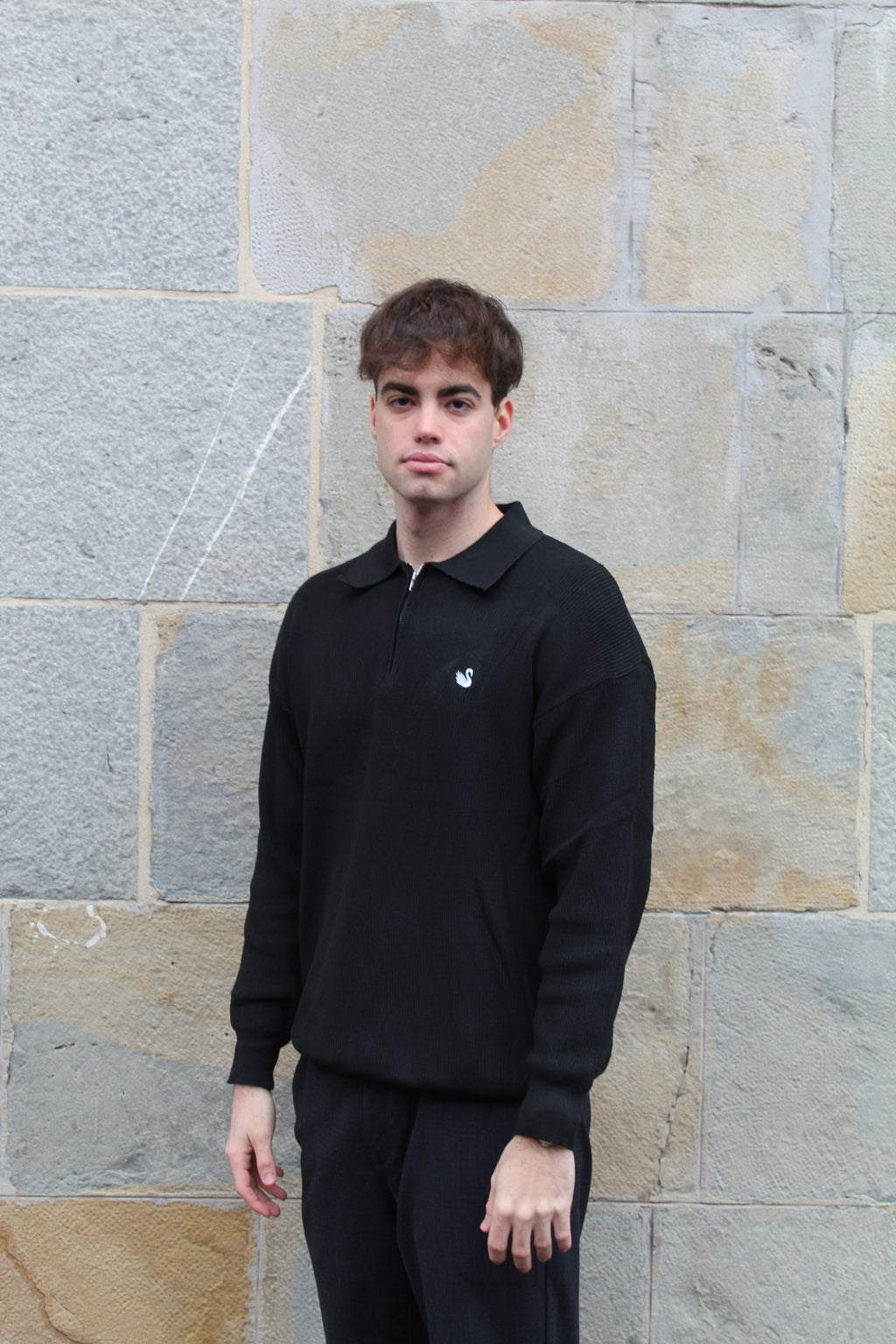 Jersey Acanalado Negro